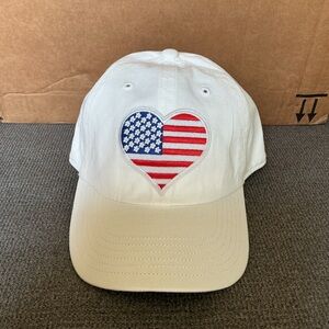 Toddler Hat - White USA Heart Flag Kids Hat - Richardson 320T